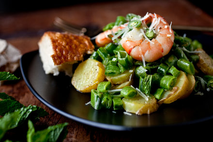 Image for Shrimp, Sugar-Snap Pea and Potato Salad With Mint and Pecorino