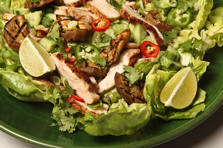 Image for Grilled Sesame Chicken and Eggplant Salad