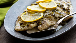 Image for Oven-Poached Pacific Sole With Lemon Caper Sauce