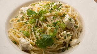 Image for Spicy Crab Linguine with Mustard, Crème Fraîche and Herbs
