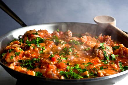 Greek Chicken Stew With Cauliflower and Olives