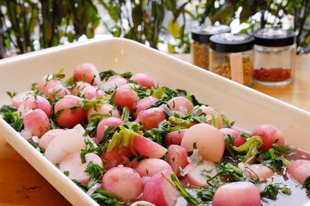 Braised Red Radishes