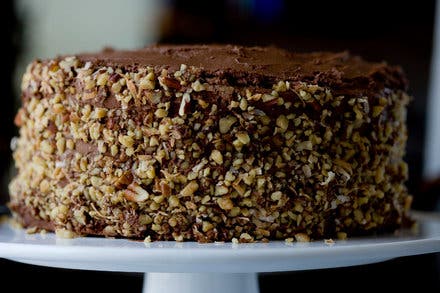 Yellow Layer Cake With Chocolate Frosting