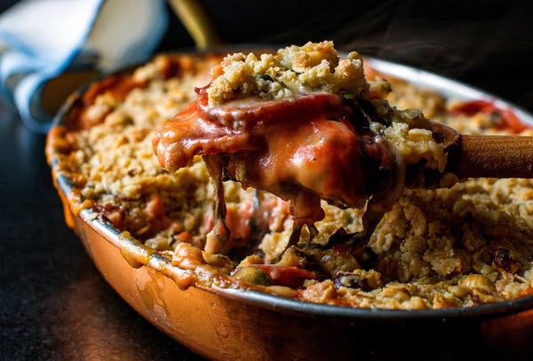 Beet, Greens and Cheddar Crumble