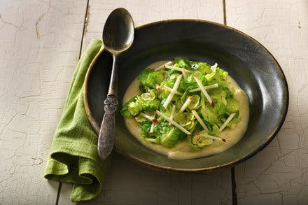 Brussels Sprouts With Mustard, Apples and Caraway