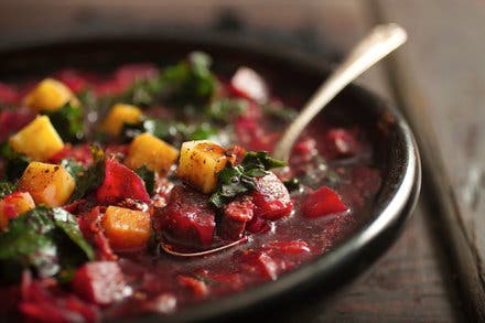 Beets-With-Greens Borscht