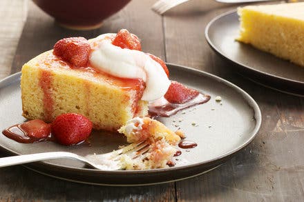 Strawberries With Brown Butter Shortcake