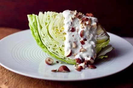 Iceberg Lettuce With Blue Cheese Dressing