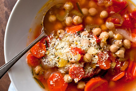 Image for Chickpea Vegetable Soup With Parmesan, Rosemary and Lemon