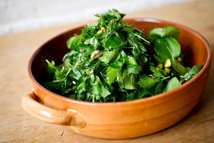 Watercress, Pistachio and Orange-Blossom Salad