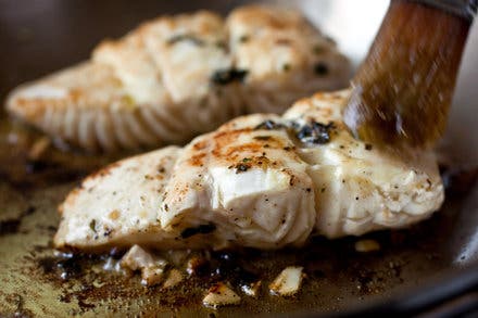 Pan-Seared Marinated Halibut Fillets