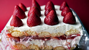 Image for Creamy Strawberry Moscato Torte