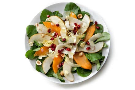 Pear, Persimmon and Hazelnut Salad