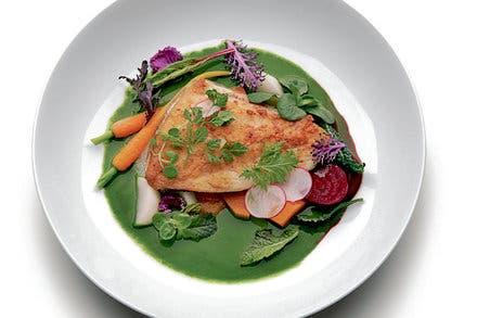 Triggerfish With Pistou and Garden Vegetables