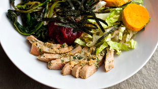 Image for Bibimbap With Tuna, Sweet Potato, Broccoli Rabe or Kale, and Lettuce