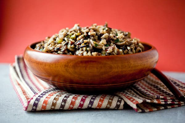 Wild Rice, Almond and Mushroom Stuffing