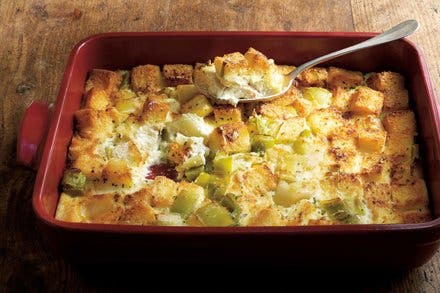 Leek Bread Pudding