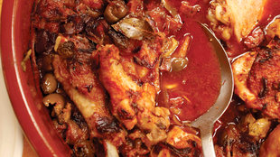 Image for Braised Chicken With Salami and Olives