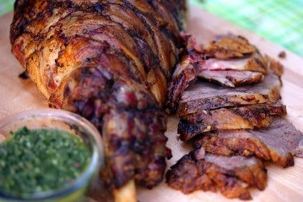 Moroccan Leg of Lamb With Mint Dressing