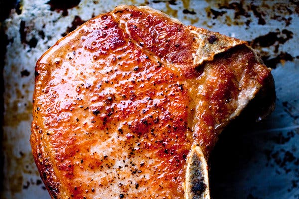 Braised Pork Chops With Tomatoes, Anchovies and Rosemary