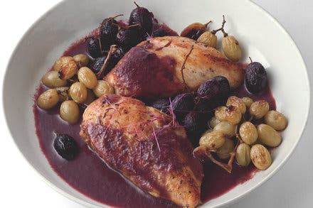 Sautéed Chicken With Roasted Grapes