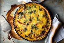 Quiche With Red Peppers and Spinach