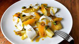 Image for Braised Endives With Blood Oranges, Pistachios, and Ricotta Salata