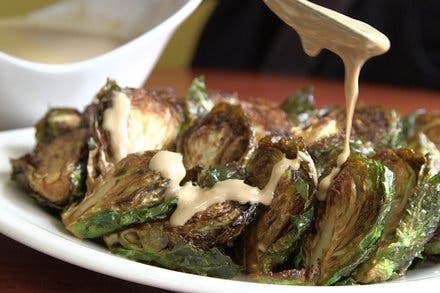 Rawia Bishara’s Brussels Sprouts With Tahini Sauce