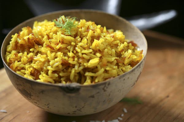 Stuck-Pot Rice With Yogurt and Spices