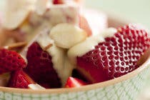 Fresh Strawberries With Almond Crème Anglaise