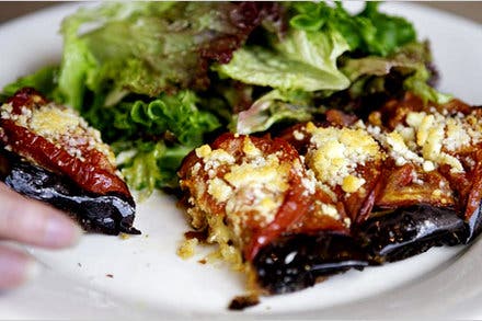 Roasted Tomato and Eggplant Tartine