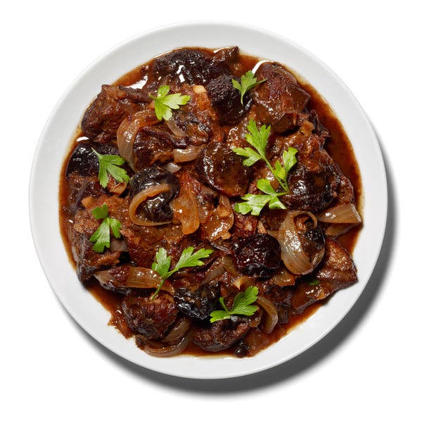 Braised Lamb With Red Wine and Prunes