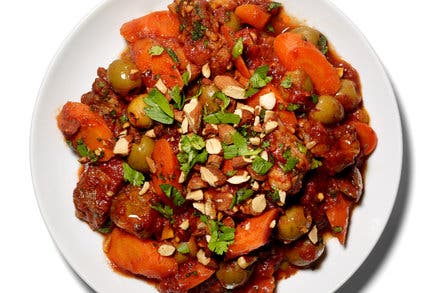 Braised Lamb With Tomato and Almonds