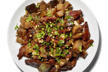 Stir-Fried Lamb With Eggplant and Chiles