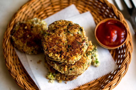 Image for Mollie Katzen-Inspired Potato and Broccoli Burgers