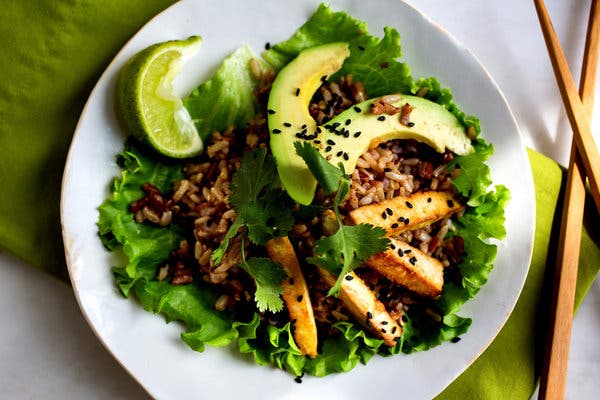 Rice Salad With Peanuts and Tofu