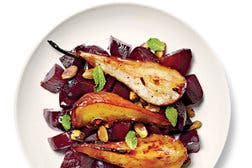 Roasted Beets With Pears and Pistachios