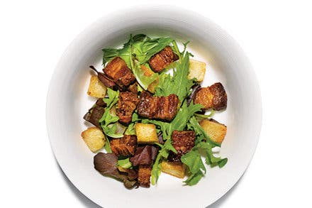 Croutons With Slab Bacon