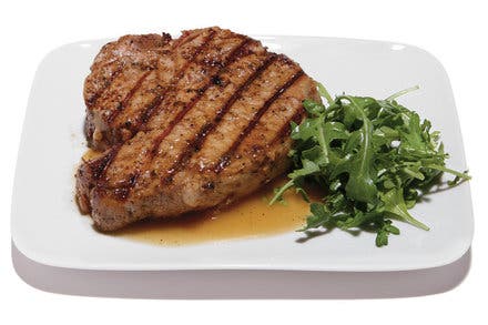 Grilled Pork Porterhouse With an Apple-Maple-Ginger Sauce