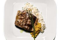 Steamed Wild Striped Bass With Coconut Rice and Apple-Banana Chutney