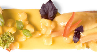 Image for Crab Salad With Corn-Sheet Sauce