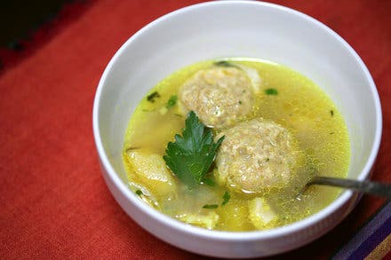 Persian Chickpea and Chicken Dumplings