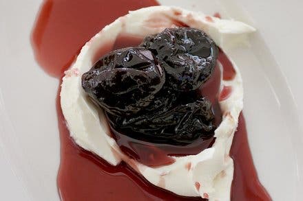 Wine-Stewed Prunes and Mascarpone