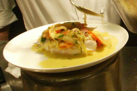 Salt-Baked Snapper with Ice Wine Nage