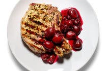 Grilled Pork Chops With Cherry Sauce