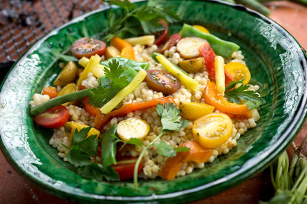 Image for Spicy Couscous Salad With Tomatoes, Green Beans and Peppers