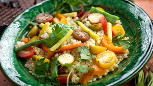 Image for Spicy Couscous Salad With Tomatoes, Green Beans and Peppers