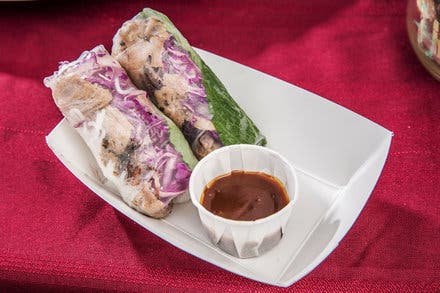 Brisket Summer Rolls With Sriracha-BBQ Mayonnaise