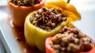 Image for Peppers Stuffed with Farro and Smoked Cheese