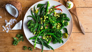 Image for Broccolini and Edamame Salad With Coconut